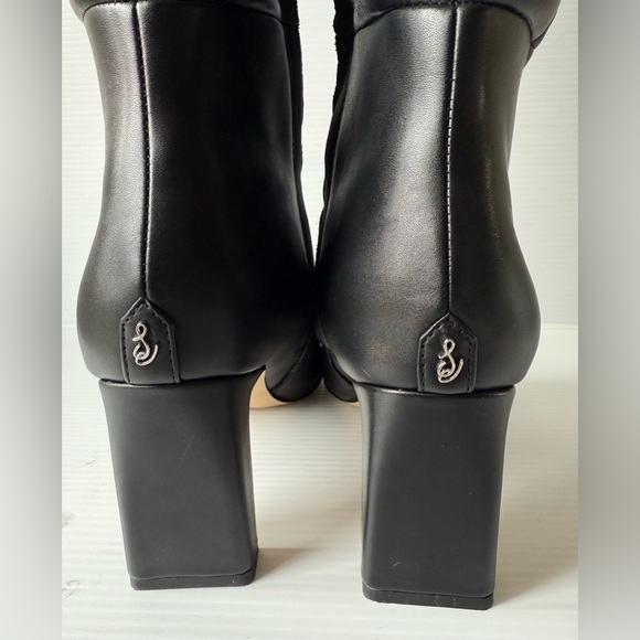 Sam Edelman Leather Boots Sylvia Knee High Black Heeled Boots Women's Size 11 - Picture 5 of 10